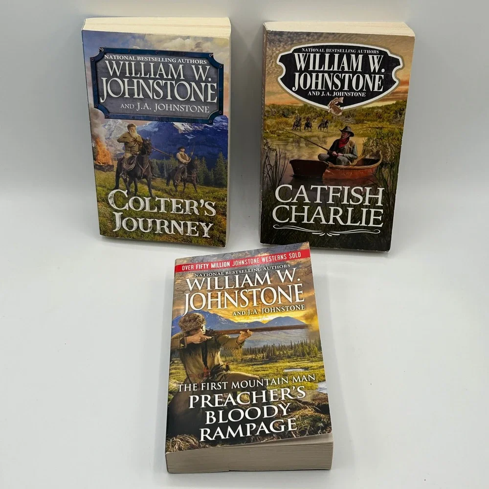 BUNDLE Johnstone 3 Western Fiction Book Lot Paperback Cowboy Action Adventure